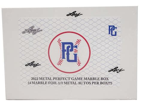 2022 leaf metal perfect game marble baseball hobby box|leaf metal perfect game.